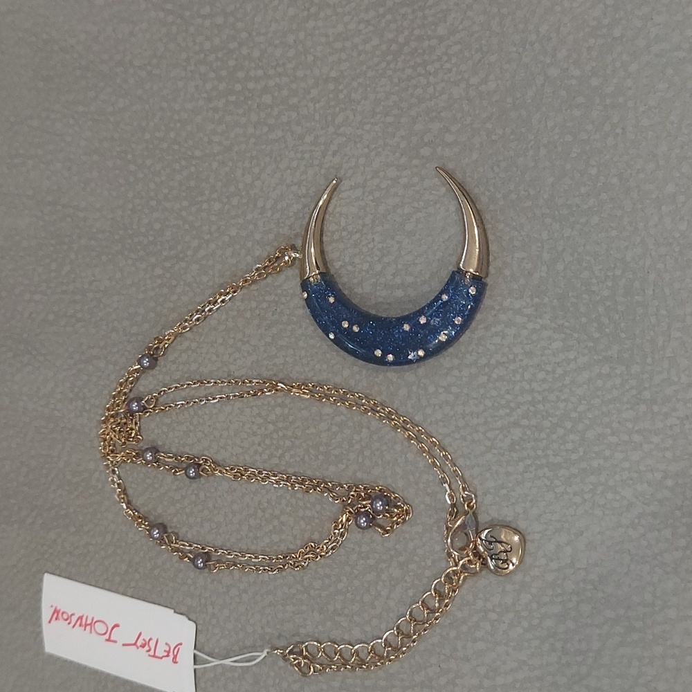 Betsey Johnson CESETIAL MOON NECKLACE